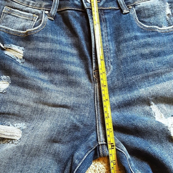 NWT Risen High-Rise Wide-Leg Crop Jeans 9/29 Patched Distressing RDP5716 - Picture 9 of 13